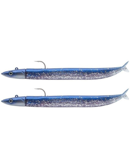 Double Combo Fiiish Crazy Sandeel 150mm 20g cor:Blue Strike